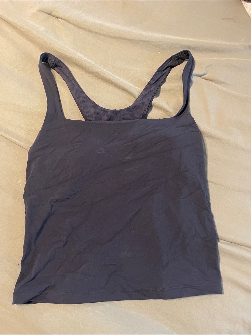 all in motion Dark Blue Scoop-Back Athletic Tank